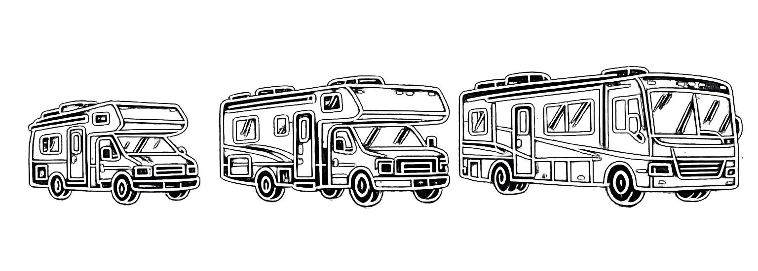 rv pad sizes - small, medium, large